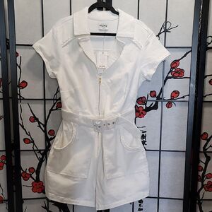 Show Me Your MuMu Nwt White Out Law Romper Jumpsuit Size 1X